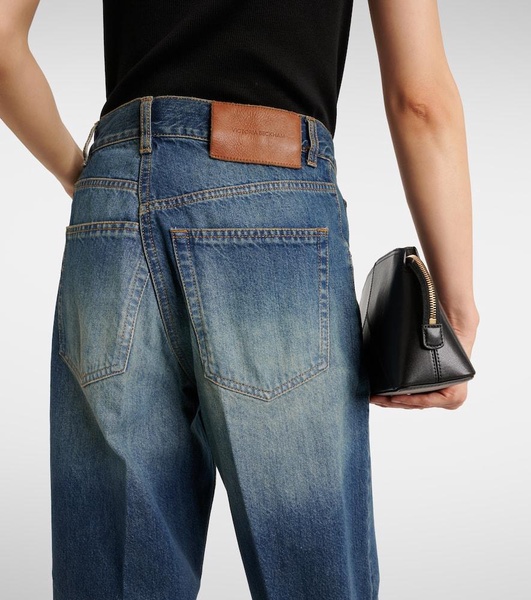 Low-rise straight jeans