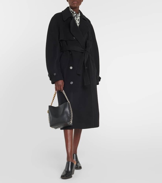 Double-breasted wool coat