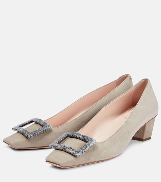 Belle Vivier suede pumps