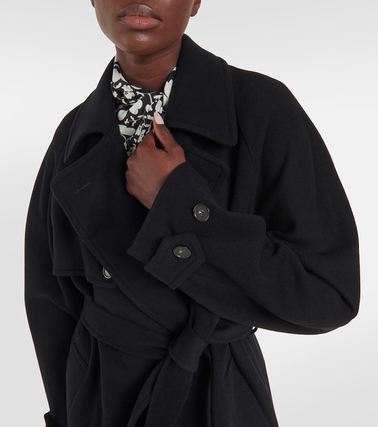 Double-breasted wool coat