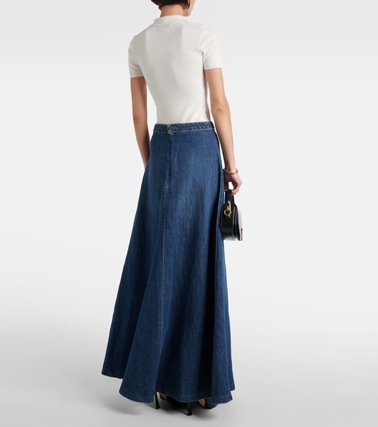 Astrid denim maxi skirt