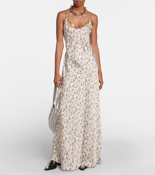 Embellished floral maxi dress