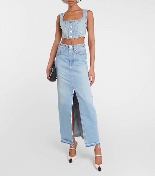 Denim crop top