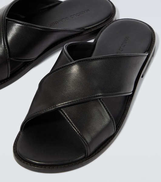 Otawi leather slides