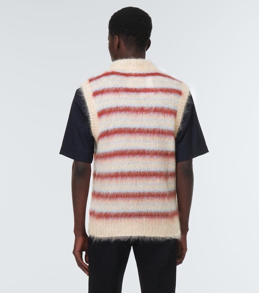 Striped wool-blend sweater vest