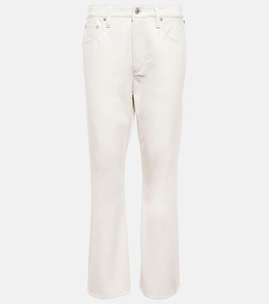 Isola leather-blend cropped bootcut pants