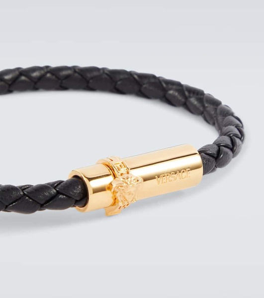 Medusa braided leather bracelet