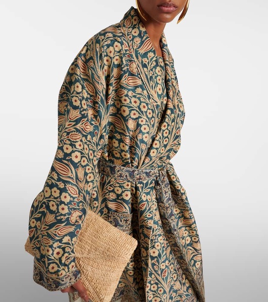 Landry printed silk coat