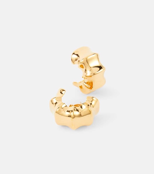 Julius Medium 18kt gold-plated brass earrings