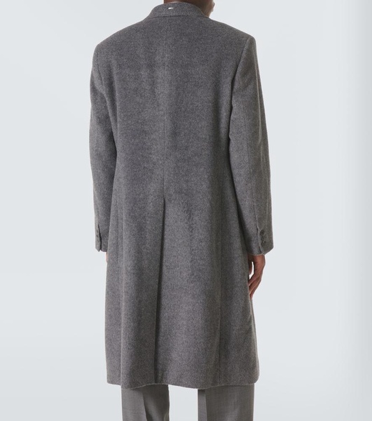 Whale mohair and wool-blend coat