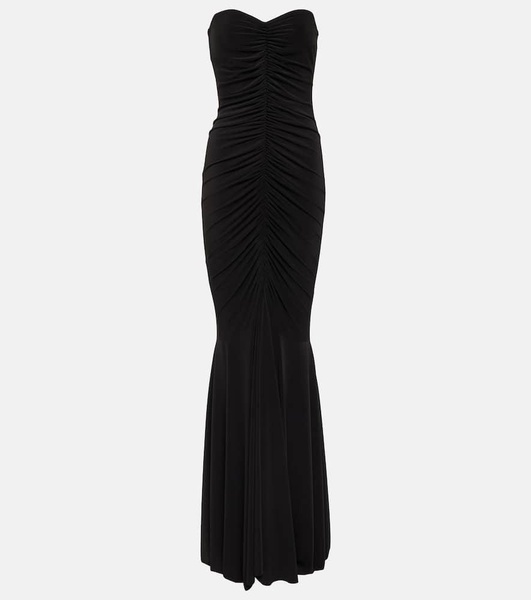 Ruched jersey gown