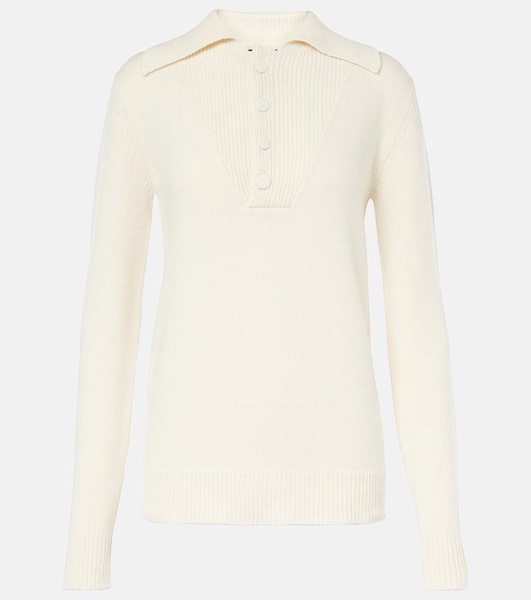 Wool and cashmere polo sweater