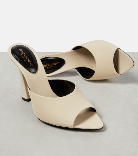 Suite silk satin mules