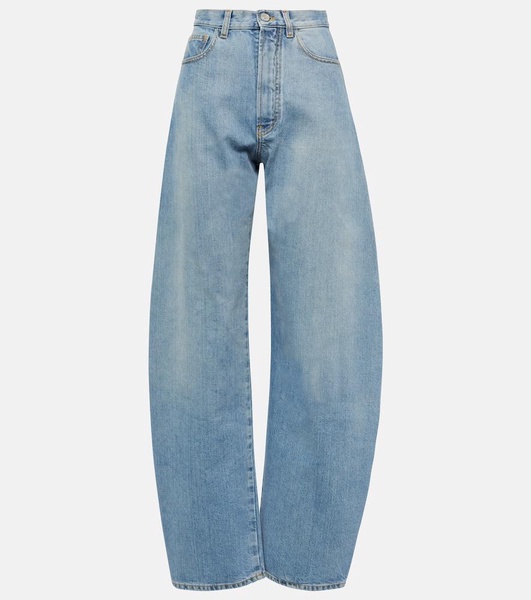 High-rise barrel-leg jeans