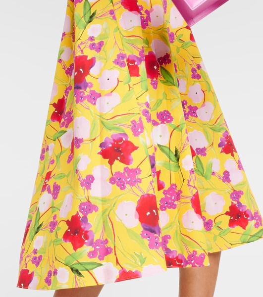 Floral cotton midi dress