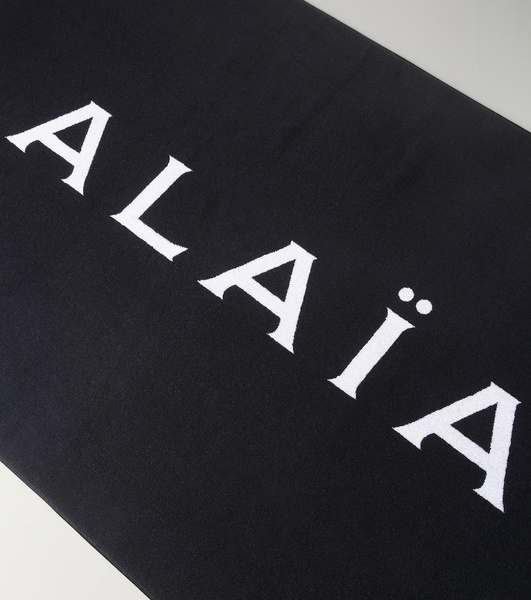 Logo jacquard cotton towel