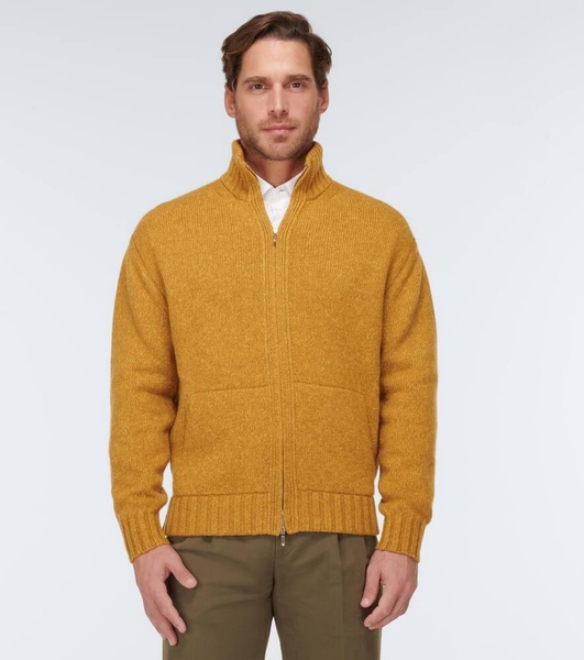 Snow Wander cashmere zip-up sweater