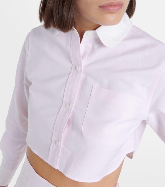 Cropped cotton shirt