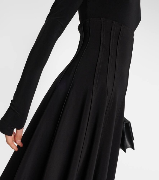 Grace high-rise jersey maxi skirt