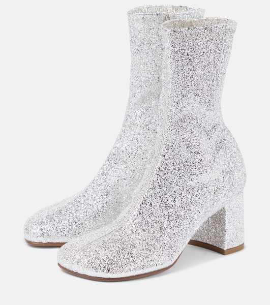 Glitter ankle boots