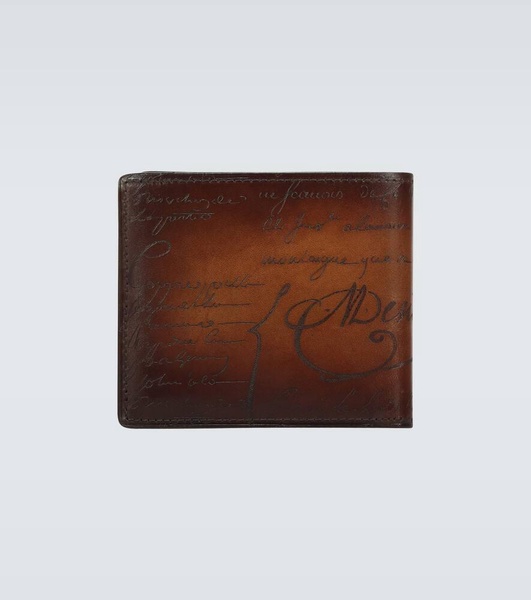 Makore Scritto leather card holder