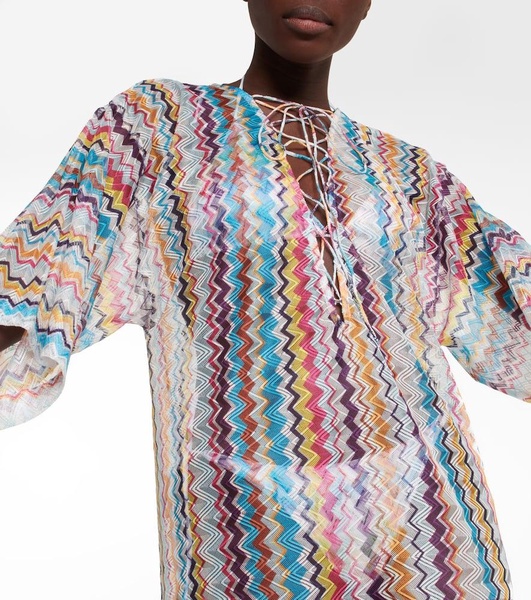 Zig-zag knit kaftan