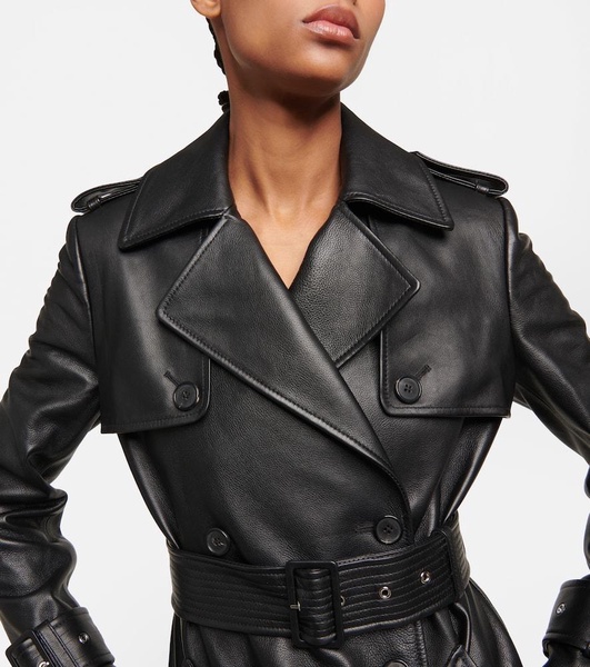 Murphy leather trench coat