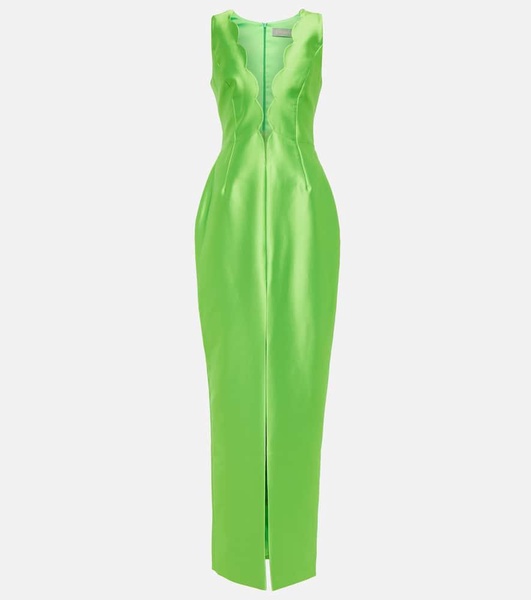 Cutout satin gown