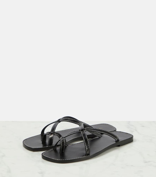 Link leather sandals