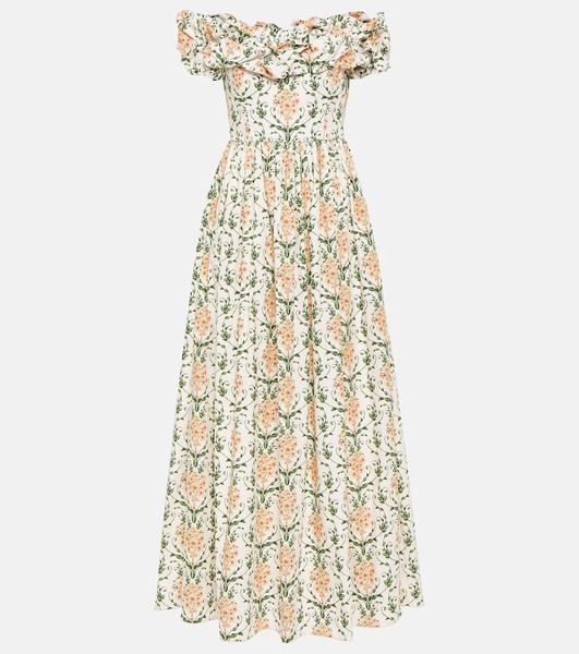 Espliego cotton floral maxi dress