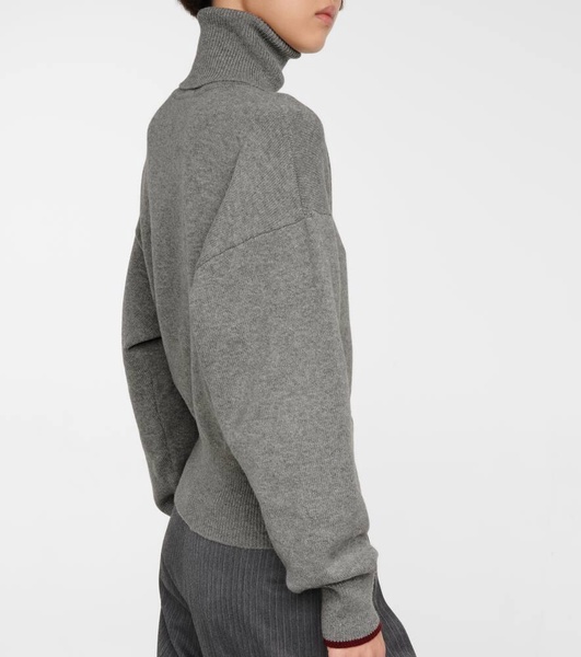 Cutout cashmere-blend knit sweater