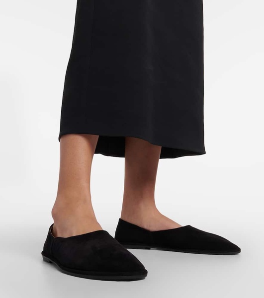 Black Canal Ballerina Flats