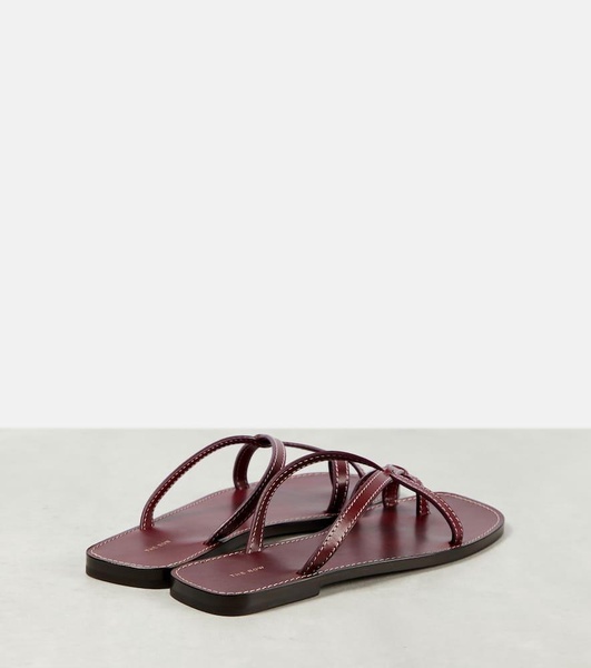 Link leather sandals