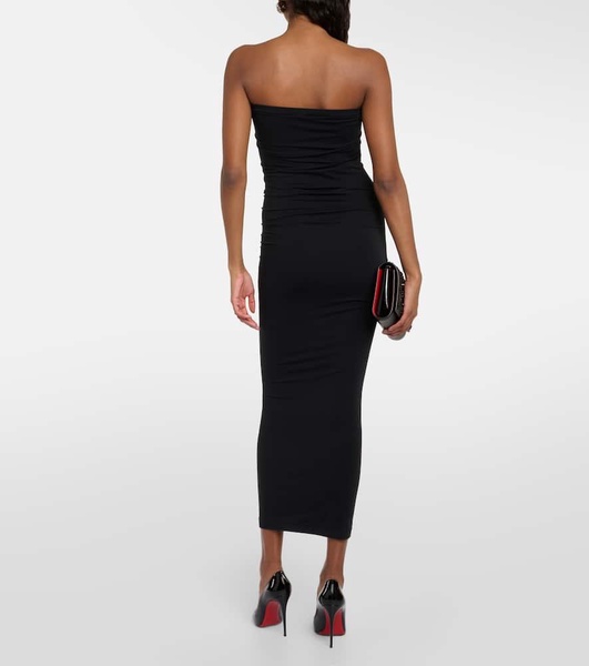 Fatal strapless jersey maxi dress