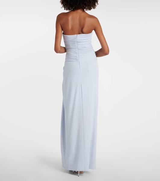 Emma draped jersey bustier gown