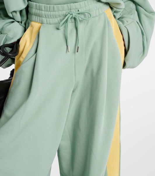 Cotton jersey wide-leg sweatpants