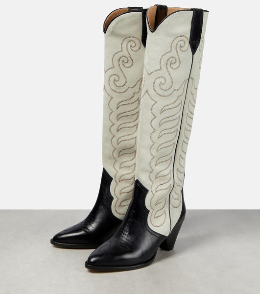 Liela leather and suede cowboy boots