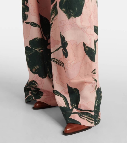 Floral cotton jersey sweatpants