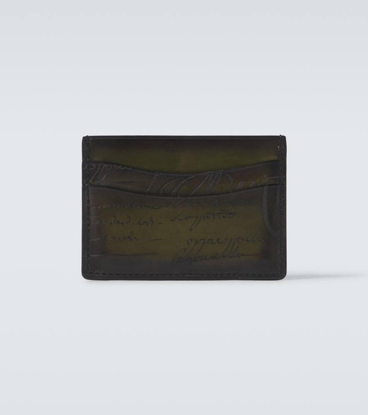 Bambou Scritto leather card holder