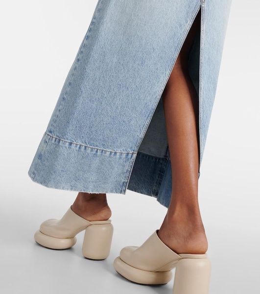 Piave denim maxi skirt