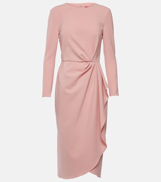 Gathered jersey midi dress