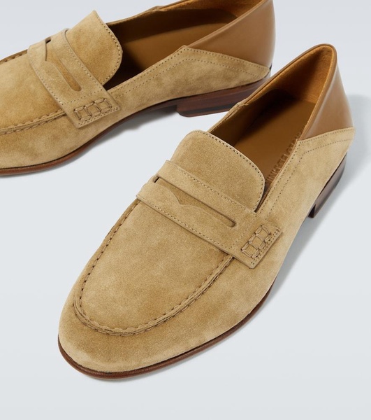 Plymouth suede penny loafers