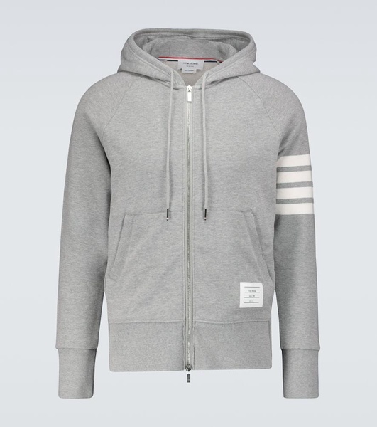 Zipped 4-Bar hooded sweatshirt