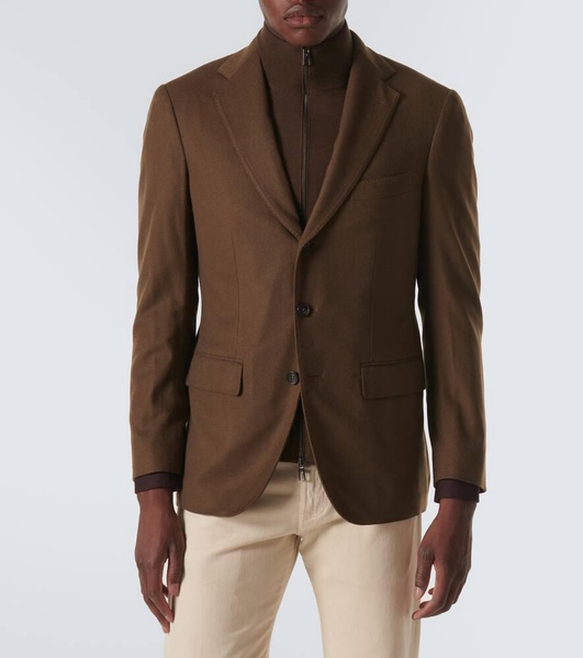 New Order layered cashmere jacket