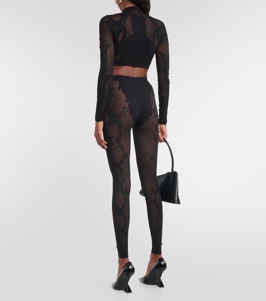 Cobra fishnet leggings