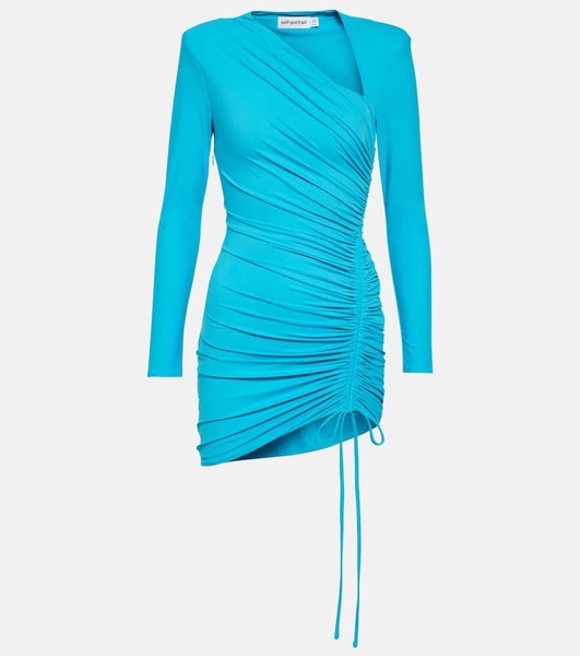 Ruched jersey minidress