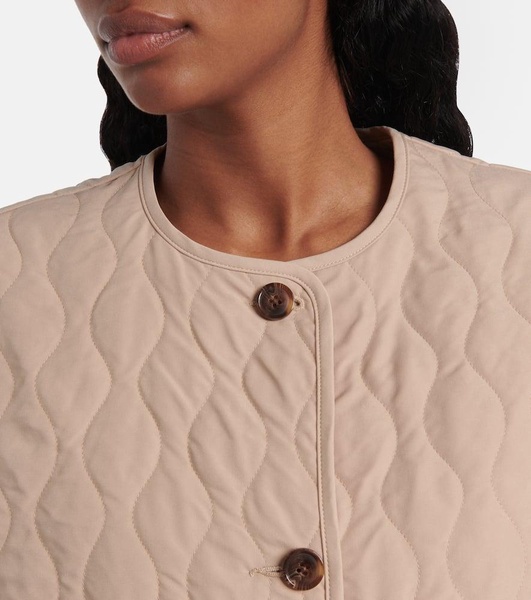 Karla quilted twill vest