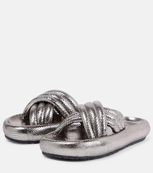 Niloo snake-effect leather sandals