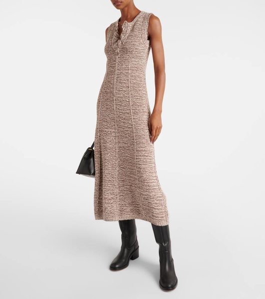 Autumn Sparkle knitted midi dress