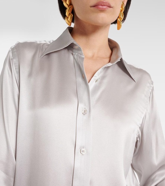 Silk charmeuse shirt